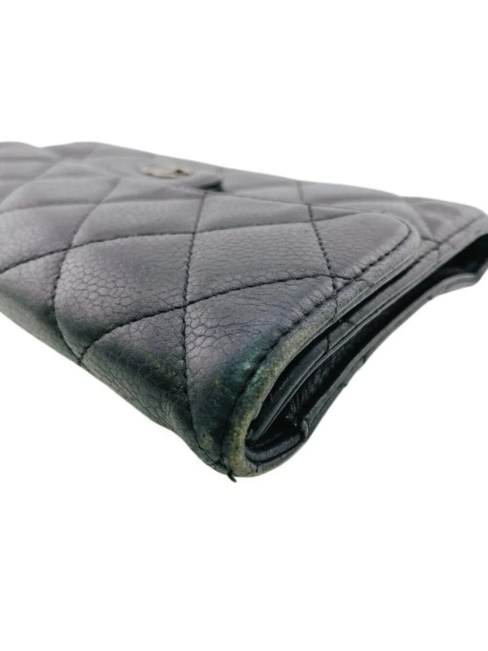 Chanel Quilted Trifold Wallet Black